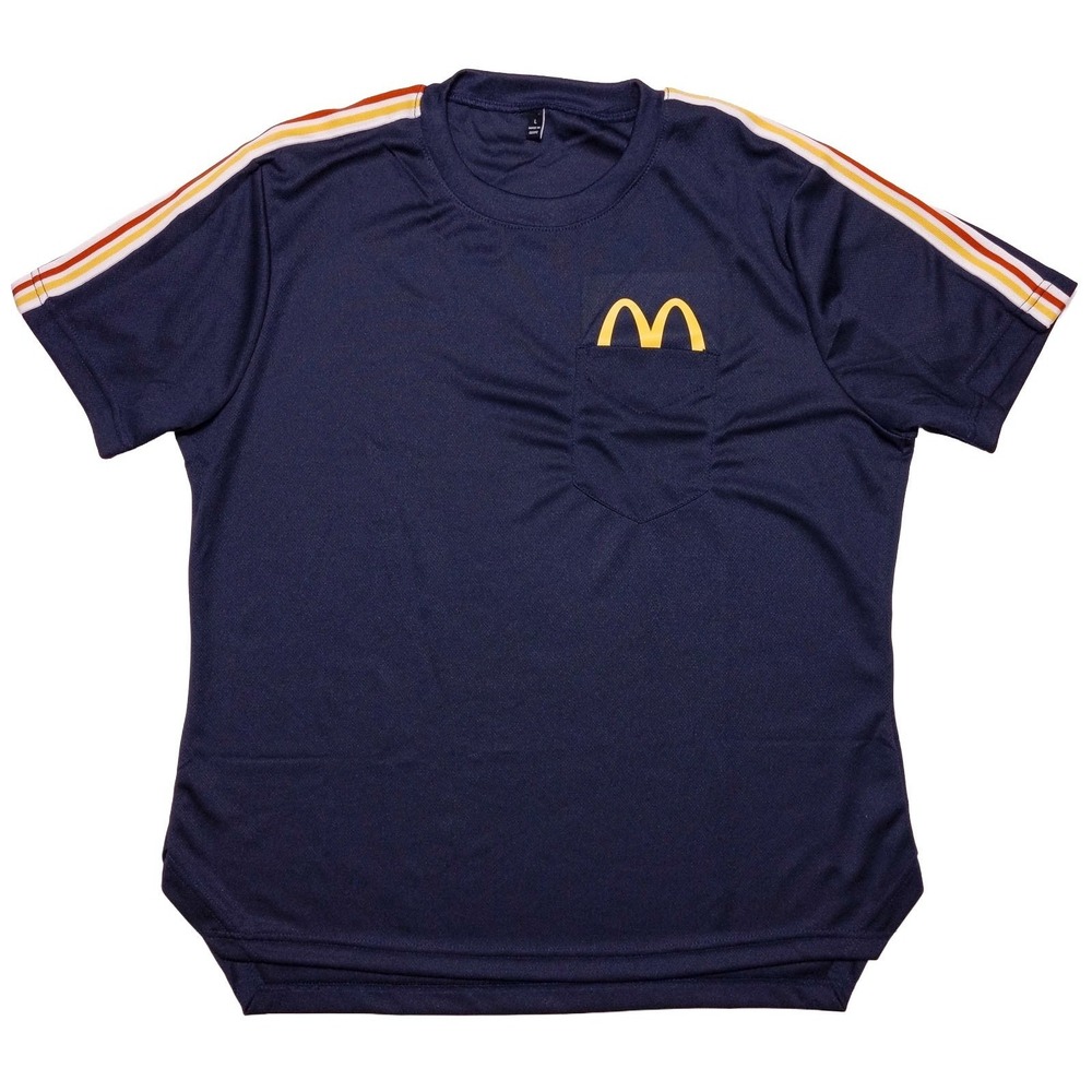 McDONALDS Women's Uniform Short Sleeve Pocket Shirt MC315 Blue Large L